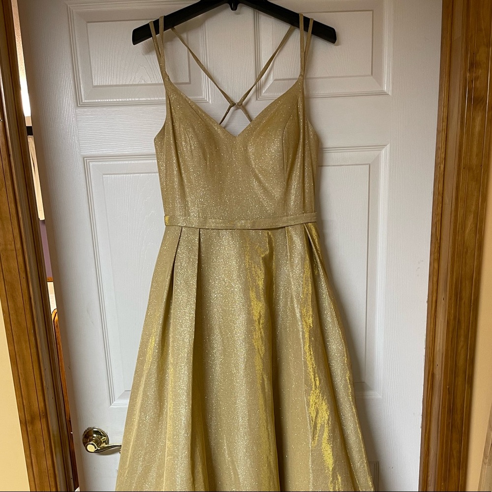Gold Prom Homecoming Dress Size L